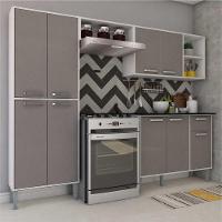 Cozinha Compacta Multimóveis Coimbra Fgl2840 Com Armário E Balcão Branca/lacca Fumê - 1