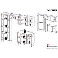 Cozinha Compacta Multimóveis Xangai Plus Fg2840 Com Armário E Balcão Branca/lacca Fumê - 5