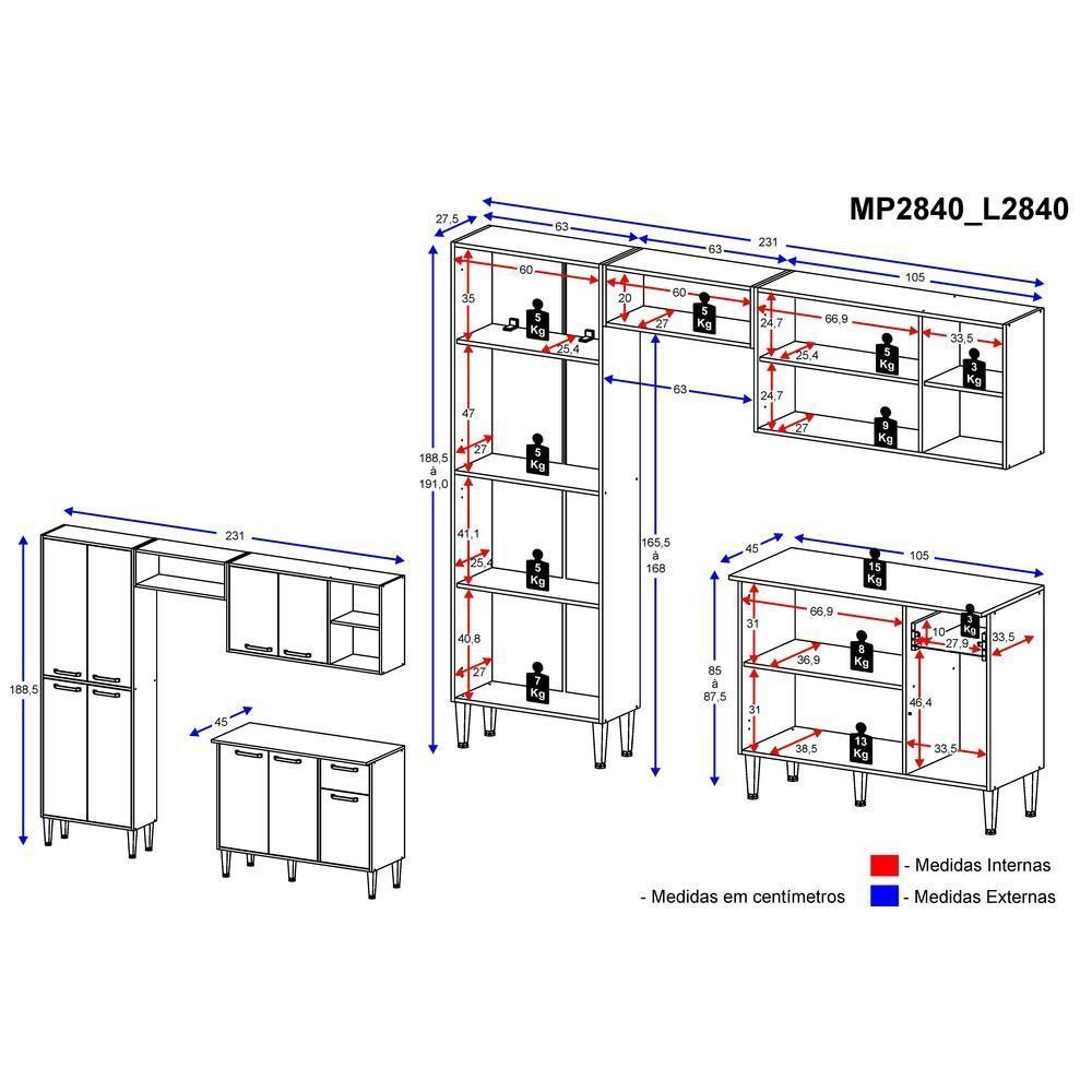 Cozinha Completa com Armário e Balcão Coimbra Multimóveis - 6