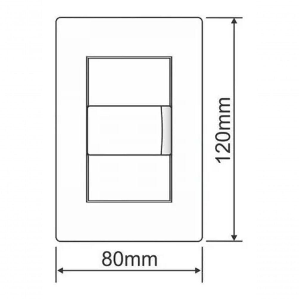 Placa 4x2 Interruptores Simples E 1 Tomada 2p+t 20a-250v Branco Branco - 250v - 2