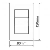 Placa 4x2 Interruptores Simples E 1 Tomada 2p+t 20a-250v Branco Branco - 250v - 2