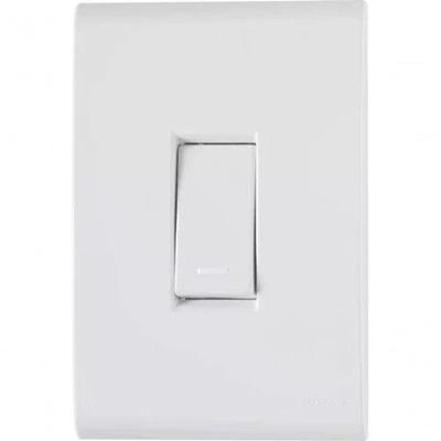 Placa 4x2+ 1 Interruptor Simples 10a-250v Branco Branco
