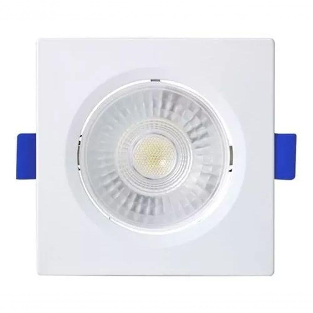 Spot Led Embutir Quadrado 6w 3000k Branco Blumenau Branco - Bivolt - 1