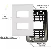 Placa 4x2 + 1 Interruptor Simples E 1interruptor Paralelo 10a 250v - Branco - 2
