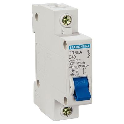 Disjuntor Tr3ka 1 Polo 40a Curva C 240-415v - Branco