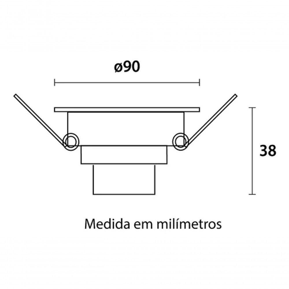 Spot Led Embutir Redondo 6w 3000k Branco Blumenau Branco - Bivolt - 4