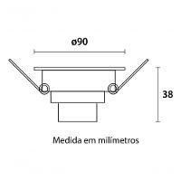 Spot Led Embutir Redondo 6w 3000k Branco Blumenau Branco - Bivolt - 4