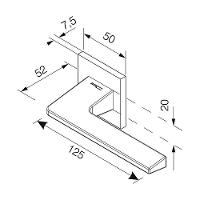 Fechadura Sara Cromada Roseta Quadrada 55mm Pado Interna - 3