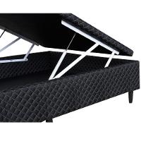 Cama Box Baú Casal Odin Sem Colchão 138x188x30cm Umaflex Preto