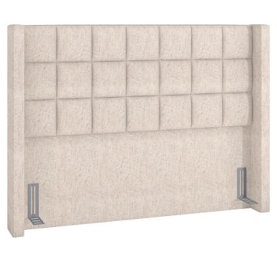 Cabeceira Cama Box Casal 140cm P05 Paris Linho Bege Claro