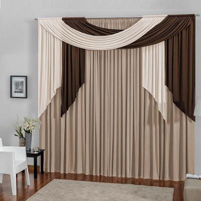 Cortina Sala Avelã 2,00m X 1,70m Duplo Bordados Ricardo