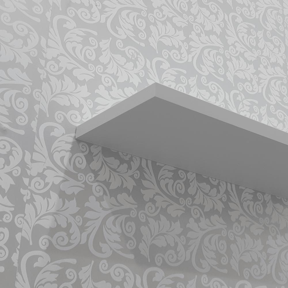 Prateleira 70 X 10cm Cinza Claro Suporte Invisível - 4