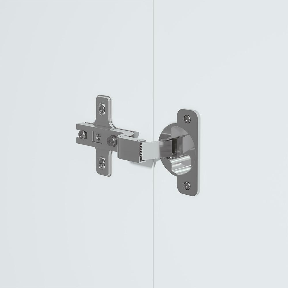 Guarda-roupa Casal Easy Slim 8 Portas Com Pés Branco - 2