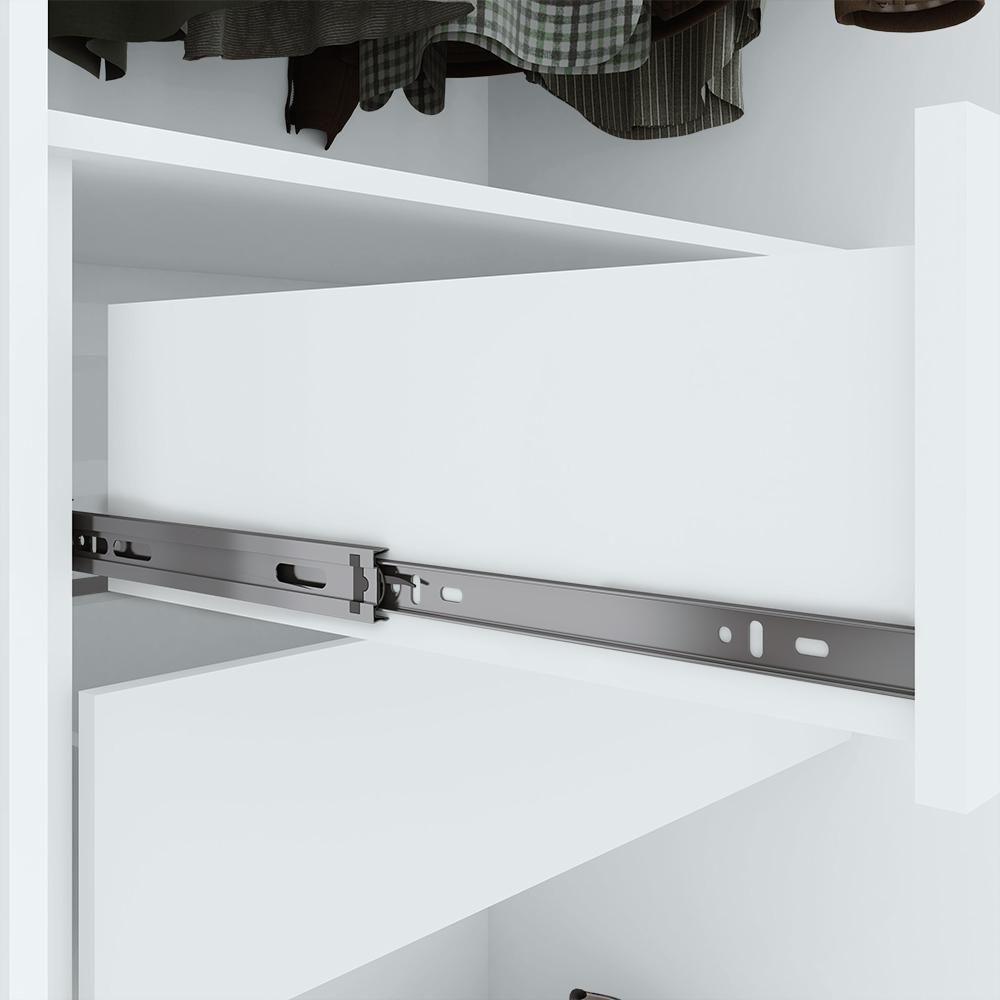 Guarda-roupa Casal Easy Slim 8 Portas Com Pés Branco - 6