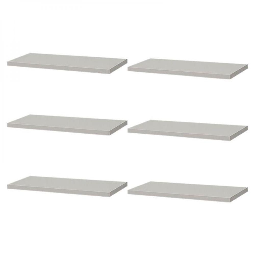 Kit 6 Prateleiras 40 x 20cm Branca Suporte Invisível - 1