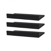 Kit 2 Prateleiras Porta Quadros 30 x 10cm Preta - 1