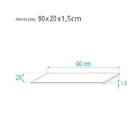 Prateleira 90 x 20cm Bege Claro Invisível