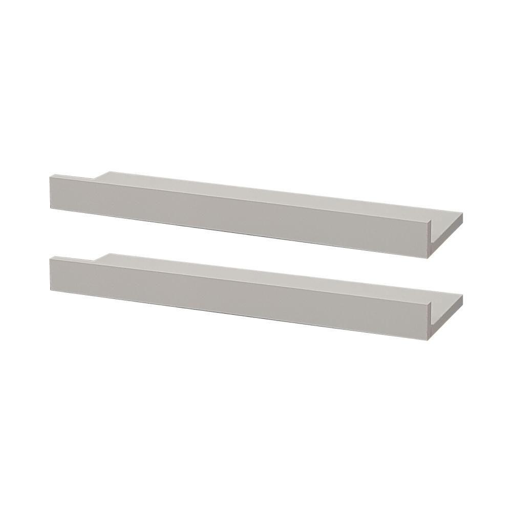 Kit 2 Prateleiras Porta Quadros 80X15cm Suporte Invisível - 1