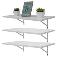 Kit 3 Prateleiras 100 X 25cm Branca Com Mão Francesa - 5