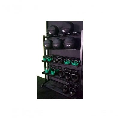 Suporte Expositor para Kettlebells Wall Balls 5 Prateleiras