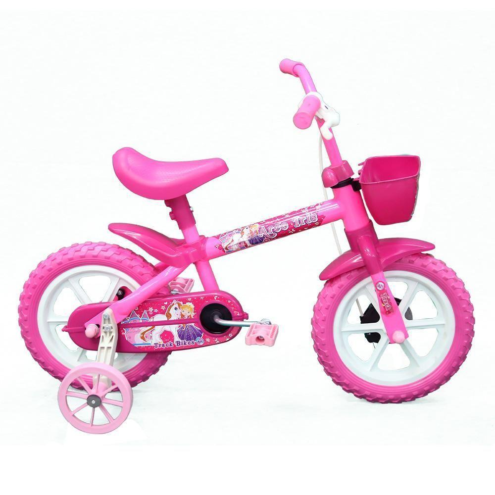 Bicicleta Infantil Track Arco Íris Aro-12 Rosa - 1