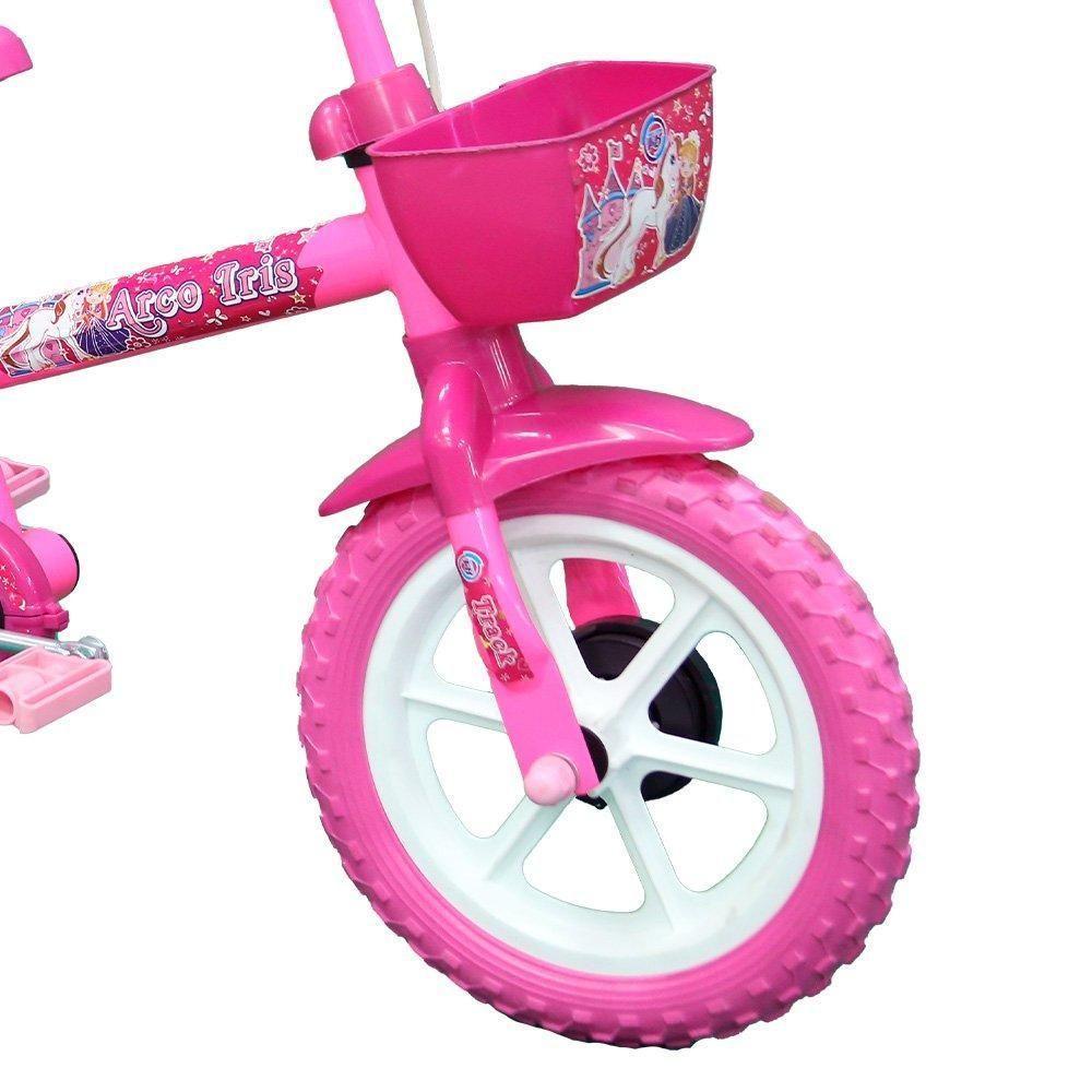 Bicicleta Infantil Track Arco Íris Aro-12 Rosa - 4