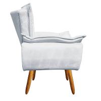 Kit 01 Namoradeira e 02 Poltronas Opala Suede Pés Palito