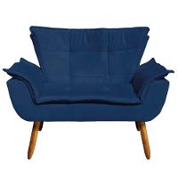 Kit 01 Namoradeira e 02 Poltronas Opala Suede Pés Palito - 6