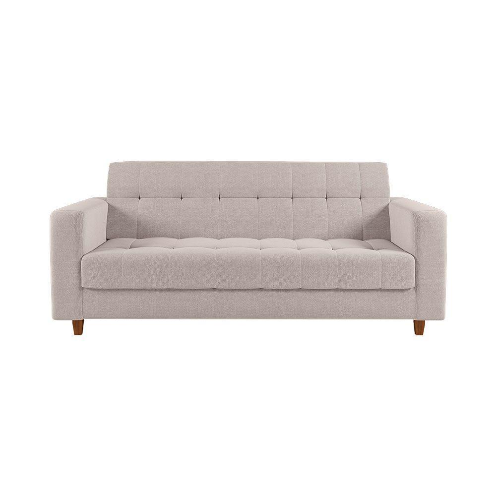 Kit Sofá 03 Lugares e 01 Poltrona Arezzo Linho Grosso Bege - 4