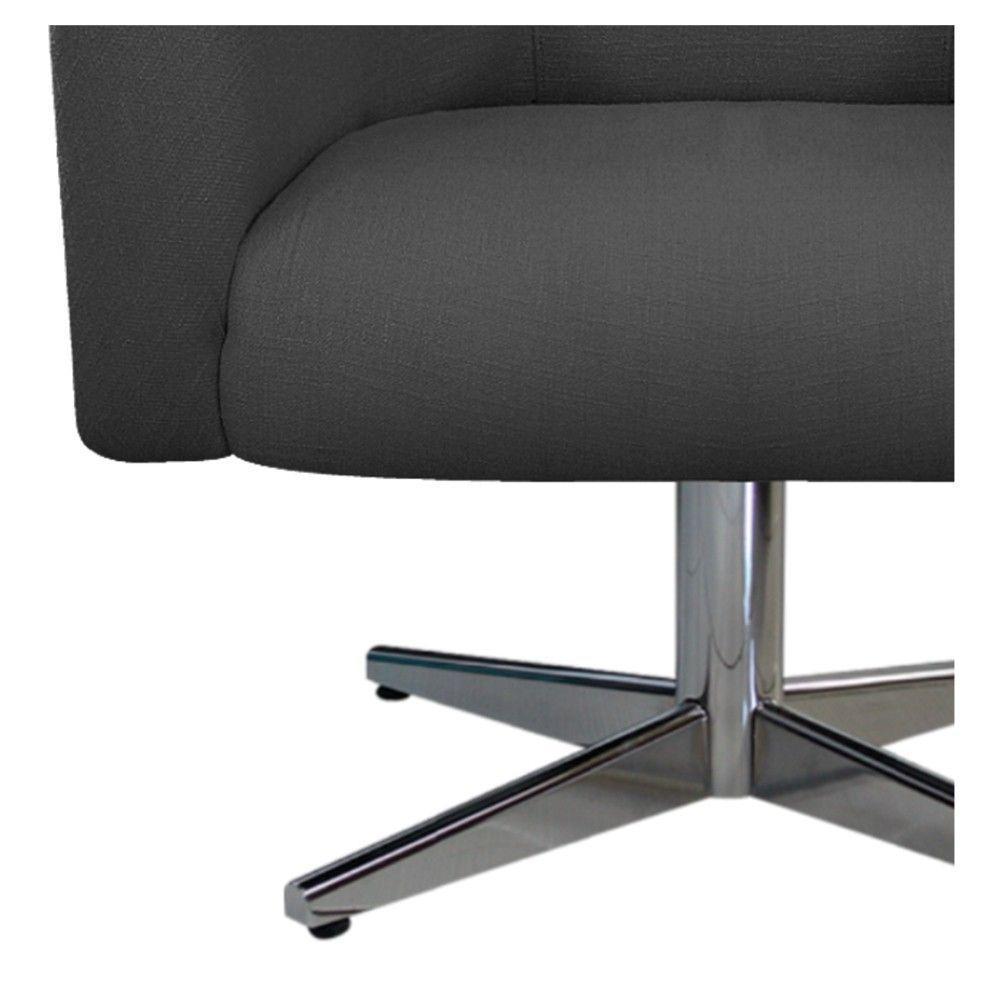 Poltrona Luiza Nozes E Linho Chumbo - 2