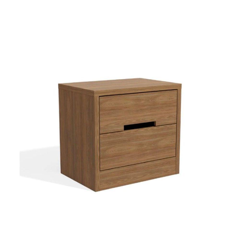 Mesa De Cabeceira Com 2 Gavetas Kappesberg Nogueira - 1