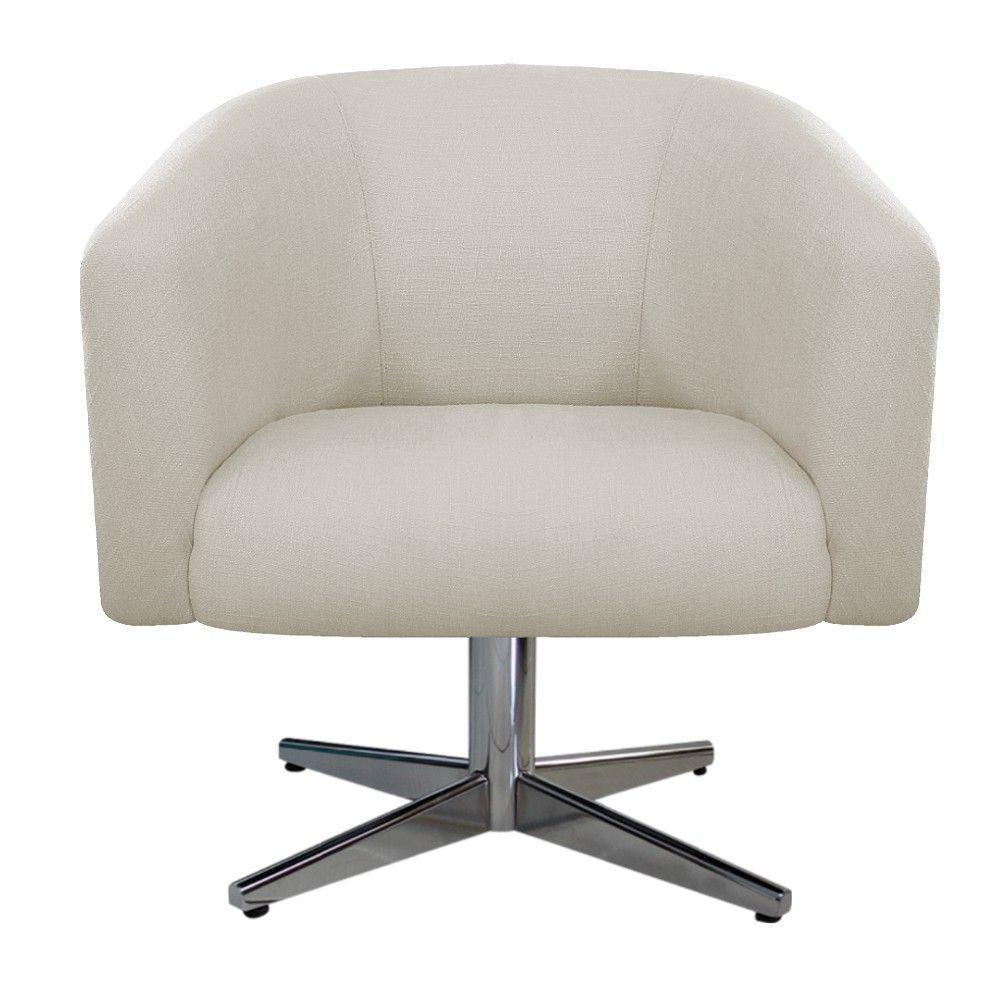 Poltrona Luiza Corano Nozes e Linho Bege - 8