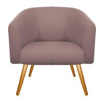 Poltrona Luiza Corano Nozes e Linho Rosê - 4