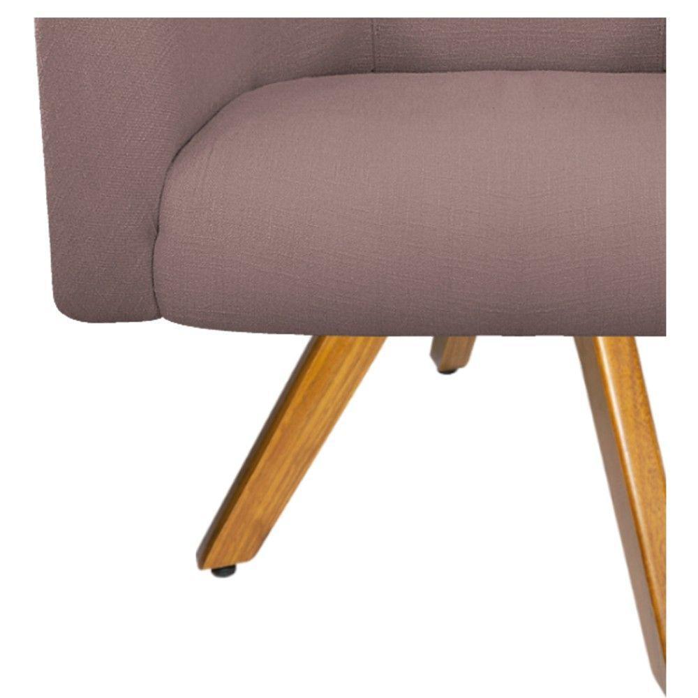 Poltrona Luiza Corano Nozes e Linho Rosê - 2