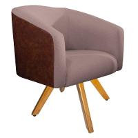 Poltrona Luiza Corano Nozes e Linho Rosê - 1