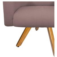 Poltrona Luiza Corano Nozes e Linho Rosê - 5