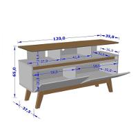 Rack Para Tv De Até 50" Cinamomo/off White Rubi Bechara - 2