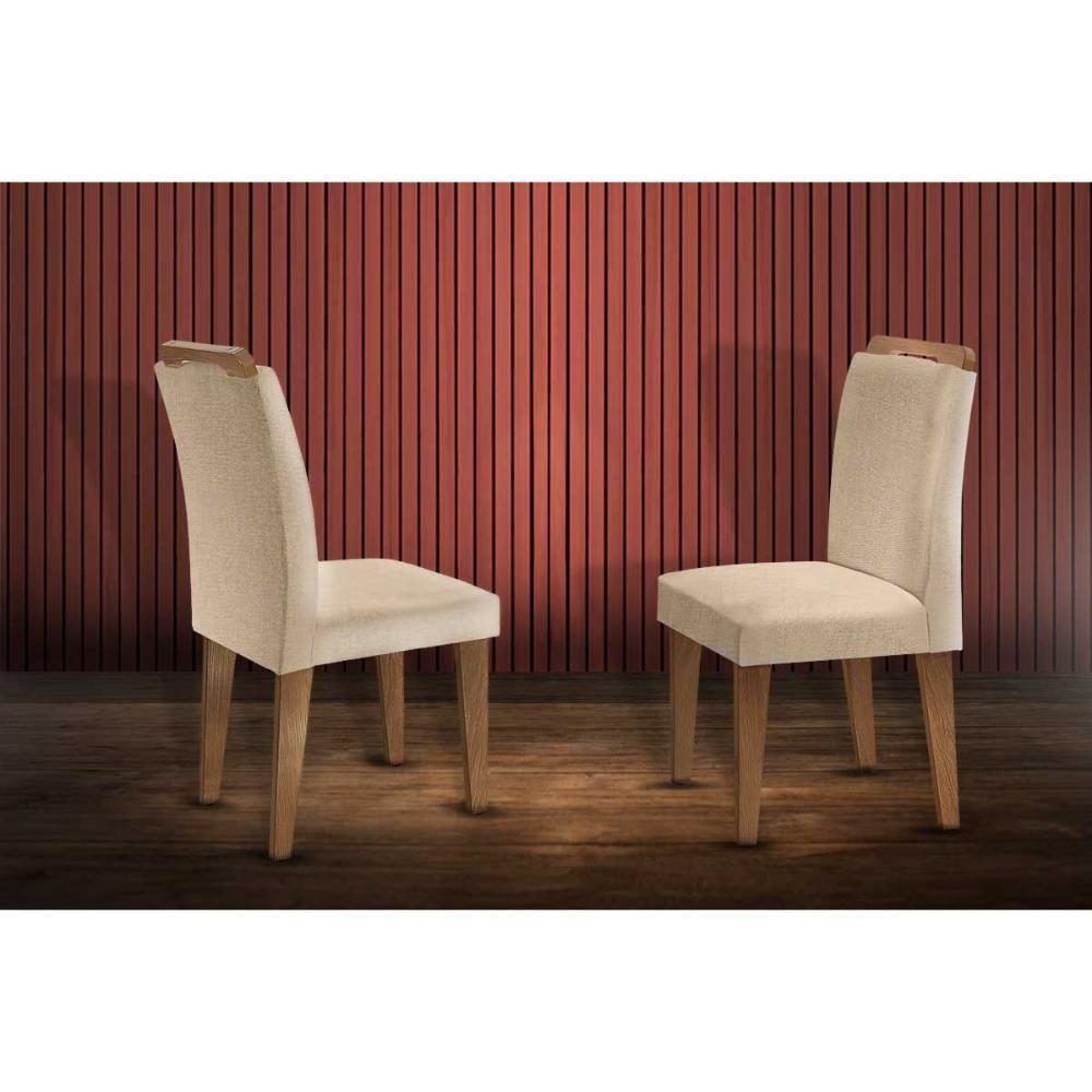 Kit 2 Cadeiras Sala Jantar Athenas  2 Un Imbuia/Linho Turim - Rufato - 1