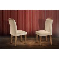 Kit 2 Cadeiras Sala Jantar Athenas  2 Un Imbuia/Linho Turim - Rufato - 1