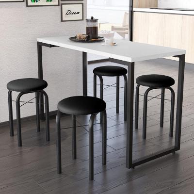 Conjunto Mesa De Cozinha 120cm 4 Banquetas Branco