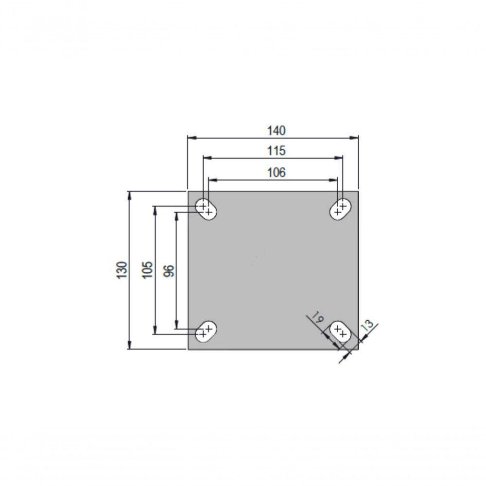 Rodizio Ind Carga Pesada S/Freio 6X2 Pol.Roda Ferro700 Kg - 3