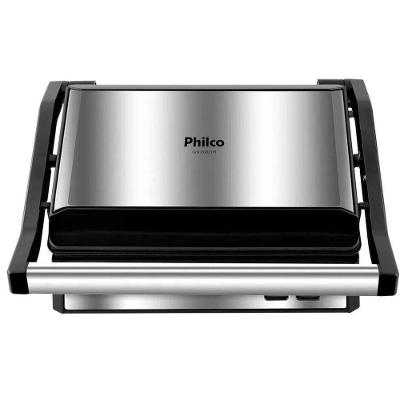 Sanduicheira Grill Philco PGR21PI Maxx Clean para 2 Fatias Preto Inox 110V