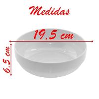 Kit 4 Tigelas Melamina Redonda Branca 1,3 Ml - 2