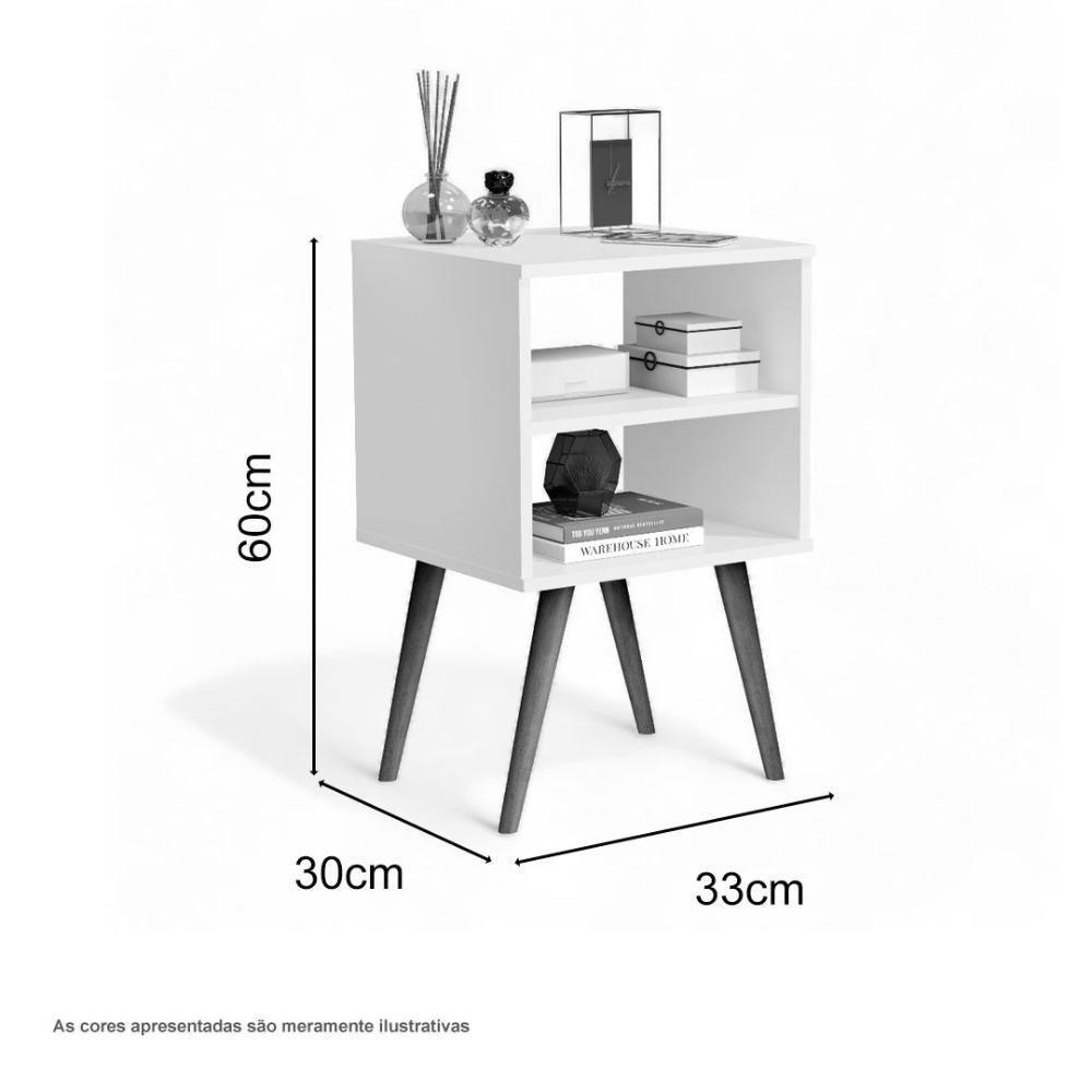Mesa De Cabeceira Jb 1515 Branco Bechara - 2