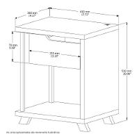 Mesa De Cabeceira Moderna Jb 1010 Pérola Bechara - 2