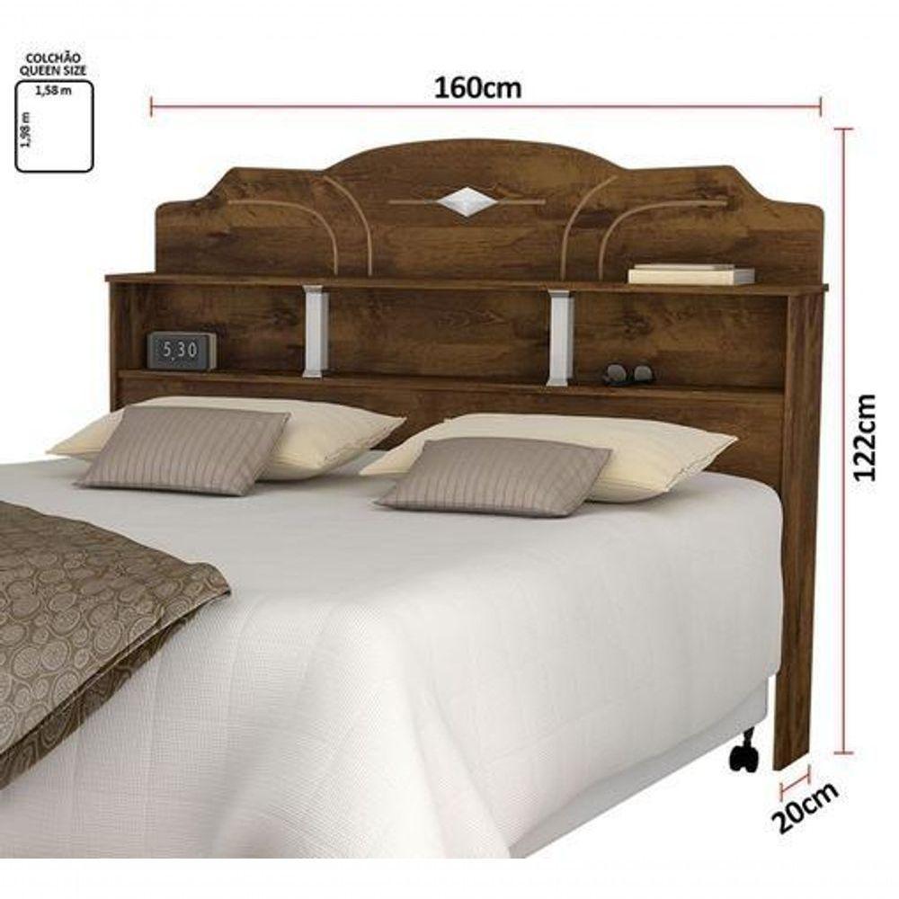 Cabeceira Box Casal Estrela 1,60 Malbec - Vitamov 0410593 - 3