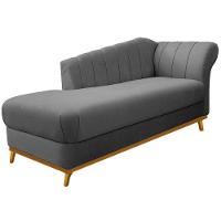 Kit Diva Recamier 185cm Lado Esquerdo E 01 Poltrona Laura Suede Cinza - 5