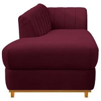 Kit Diva Recamier 185cm Lado Esquerdo E 01 Poltrona Laura Suede Bordô