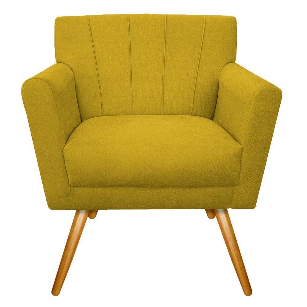 Kit Diva Recamier 185cm Lado Esquerdo E 01 Poltrona Laura Suede Amarelo - 10