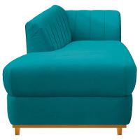 Kit Diva Recamier 185cm Lado Esquerdo E 01 Poltrona Laura Suede Azul Turquesa